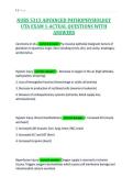 NURS 5315 ADVANCED PATHOPHYSIOLOGY&NewLine;UTA EXAM 1-ACTUAL QUESTIONS WITH&NewLine;ANSWERS