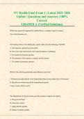 NV Health Exam 1 Study Guide and Practice Questions