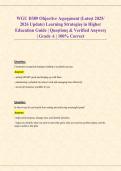 WGU D389 Learning Strategies in Higher Education Study Guide and Practice Questions