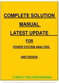 COMPLETE SOLUTION &NewLine;MANUAL  &NewLine;LATEST UPDATE                                      &NewLine;                                              FOR &NewLine;                      POWER SYSTEM ANALYSIS  &NewLine; &NewLine;                          AND DESIGN