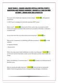 HACCP EXAM 2 - HAZARD ANALYSIS CRITICAL CONTROL POINTS &vert; QUESTIONS AND VERIFIED ANSWERS &vert; GRADED A&plus;&vert; PASS ON FIRST ATTEMPT &vert; BRAND NEW 2026 UPDATE&excl;&excl;&excl;&excl;&excl;