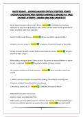 HACCP EXAM 1 - HAZARD ANALYSIS CRITICAL CONTROL POINTS &vert;ACTUAL QUESTIONS AND VERIFIED ANSWERS &vert; GRADED A&plus;&vert; PASS ON FIRST ATTEMPT &vert; BRAND NEW 2026 UPDATE&excl;&excl;&excl;&excl;&excl;