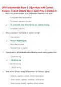 LVN Fundamentals Exam 1 2026 &vert; Practice Questions & Verified Answers &vert; Nursing Exam Prep