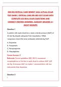 HESI RN CRITICAL CARE NEWEST 2026 ACTUAL EXAM TEST BANK &vert; 500&plus; REAL QUESTIONS & ANSWERS