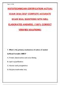 HISTOTECHNICIAN CERTIFICATION ACTUAL EXAM 2026 &vert; COMPLETE PRACTICE TEST & ANSWERS