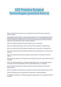 CST Practice Surgical&NewLine;Technologist &lpar;practice form a&rpar;