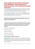 AACN ACNPC-AG &lpar;AGACNP&rpar; Certification Exam 2026&sol;2027 &vert; Actual Questions & Verified Answers &vert; PSI Proctored Prep Study Guide PDF
