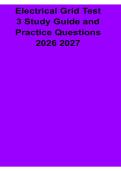 Electrical Grid Test 3 Study Guide And Practice Questions 2026 2027 Power Systems And Electrical Engineering Prep