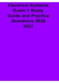 Electrical Systems Exam 1 Study Guide And Practice Questions 2026 2027 Electrical Certification Prep