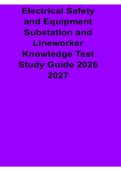 Electrical Safety And Equipment Substation And Lineworker Knowledge Test Study Guide 2026 2027 Electrical Certification Prep