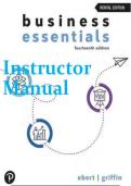 Instructor Manual Business Essentials 14th Edition By Ronald J&period; Ebert&comma; Ricky W&period; Griffin
