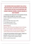 HUD CERTIFICATION EXAM NEWEST 2026 ACTUAL EXAM TEST BANK &vert; PASS YOUR HOUSING & URBAN DEVELOPMENT CERTIFICATION FIRST TRY