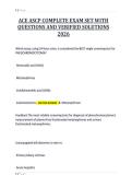 ACE ASCP COMPLETE EXAM SET WITH&NewLine;QUESTIONS AND VERIFIED SOLUTIONS&NewLine;2026