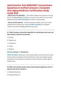 A4M Practice Test 2026&sol;2027 &vert; Actual Exam Questions & Verified Answers &vert; Complete Anti-Aging Medicine Certification Study Guide PDF