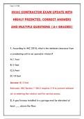 HVAC CONTRACTOR EXAM UPDATE 2026&colon; HIGHLY PREDICTED QUESTIONS & ANSWERS &lbrack;PDF&rsqb;