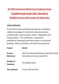 ICC M2 Commercial Mechanical Inspector Exam&NewLine;Complete Study Guide &lpar;150&plus; Questions&rpar;&NewLine;Multiple Choice with Answers & Rationales