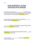 AAAE CM MODULE 4- ACTUAL&NewLine;QUESTIONS WITH ANSWERS