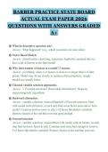 BARBER PRACTICE STATE BOARD&NewLine;CERTIFICATION SCRIPT 2026&NewLine;QUESTIONS WITH SOLUTIONS&NewLine;GRADED A&plus;