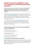 OLERE Practice Exam&vert; Latest 2026&sol;2027 Actual Questions & Verified Answers Study Guide PDF