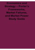 Economics And Strategy Porter&rsquo;s Frameworks Market Failures And Market Power Study Guide 2025&sol; 2026 Microeconomics And Economics Prep