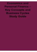 Economics And Personal Finance Key Concepts And Business Cycles Study Guide Microeconomics And Economics Prep 2025&sol; 2026