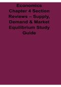 Economics Chapter 4 Section Reviews Supply Demand And Market Equilibrium Study Guide 2025&sol; 2026 Microeconomics And Economics Prep