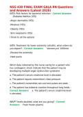 NSG 430 FINAL EXAM GALA RN Questions and Answers &lpar;Latest 2026&rpar;