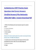 ScribeAmerica VCRT Practice Exam Questions And Correct Answers &lpar;Verified Answers&rpar; Plus Rationales 2026&vert;2027 Q&A &vert; Instant Download Pdf 