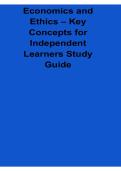 Economics And Ethics Key Concepts For Independent Learners Study Guide 2025&sol; 2026 Microeconomics And Economics Prep