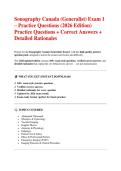 Sonography Canada &lpar;Generalist&rpar; Exam 1 &ndash; Practice Questions &lpar;2026 Edition&rpar; Practice Questions &plus; Correct Answers &plus; Detailed Rationales