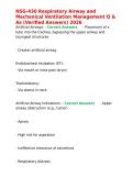 NSG-430 Respiratory Airway and Mechanical Ventilation Management Q & As &lpar;Verified Answers&rpar;
