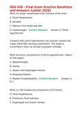 NSG 430 - Final Exam Practice Questions and Answers &lpar;Latest 2026&rpar;&period;