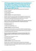 EMT-B Emergency Medical Technician Basic Practice Exam Questions and Answers Updated 2026 &vert; Complete EMT Certification Study Guide with Verified Questions&comma; Detailed Rationales&comma; Airway Management&comma; Trauma Care&comma; CPR&comma; Patient Assessment&comma; EMS Operations&comma; Medic