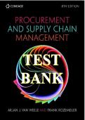 Test Bank Procurement and Supply Chain Management 8th Edition By Arjan Van Weele&comma; Frank Rozemeijer