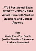 ATLS Post Actual Exam 2026 Study Guide & Practice Questions &lpar;Verified&rpar; PDF