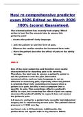 Hesi rn comprehensive predictor &NewLine;exam 2026&period;Edited on March 2026 &NewLine;100&percnt; &lpar;score&rpar; Quaranteed&period; 