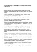 COM 304 EXAM 1 REVIEW QUESTIONS & VERIFIED ANSWERS