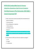 NFPA 650 Combustible Dust in Process &NewLine;Industries Questions And Correct Answers &NewLine;&lpar;Verified Answers&rpar; Plus Rationales 2026 Q&A &vert; &NewLine;Instant Download