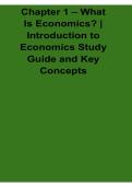 Chapter 1 What Is Economics Introduction To Economics Study Guide And Key Concepts 2025&sol; 2026 Microeconomics And Economics Prep