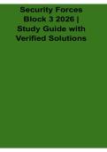 Security Forces Block 3 2026 Study Guide With Verified Solutions 2025&sol; 2026 Military Law Enforcement Prep