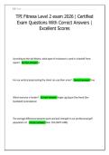 TPI Fitness Level 2 exam 2026 &vert; Certified &NewLine;Exam Questions With Correct Answers &vert; &NewLine;Excellent Scores