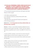 CCS EXAM &vert; CERTIFIED CODING SPECIALIST EXAM 2026&sol;2027 &vert; LATEST VERSIONS AND PRACTICE QUESTIONS AND CORRECT DETAILED ANSWERS WITH RATIONALES &vert; ALREADY GRADED A&plus; 