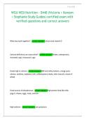 WGU HESI Nutrition - D440 &lpar;Victoria &plus; Kareem &NewLine;&plus; Stephanie Study Guides&rpar; certified exam with &NewLine;verified questions and correct answers 