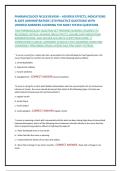 PHARMACOLOGY NCLEX REVIEW &ndash; ADVERSE EFFECTS&comma; INDICATIONS &NewLine;& SAFE ADMINISTRATION &vert;270 PRACTICE QUESTIONS WITH &NewLine;VERIFIED ANSWERS COVERING THE MOST TESTED QUESTIONS