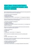 FEMA FINAL EXAM QUESTIONS & UPDATED ANSWERS PASSED 100&percnt; NEWEST VERSION