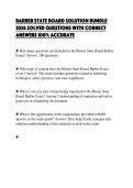 BARBER STATE BOARD SOLUTION BUNDLE &NewLine;2026 SOLVED QUESTIONS WITH CORRECT &NewLine;ANSWERS 100&percnt; ACCURATE 