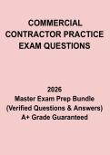 Commercial Contractor Practice Exam Questions & Answers Study Guide PDF &lpar;2026&ndash;2027&rpar;