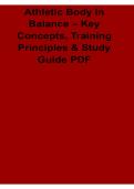 Athletic Body In Balance Key Concepts Training Principles And Study Guide PDF 2025&sol; 2026 Kinesiology And Athletic Training Prep
