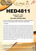 HED4811 Assignment 1 &lpar;COMPLETE ANSWERS&rpar; Semester 1 2026 - DUE 28 May 2026