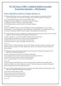 NU 325 Exam 2 Health Assessment&colon; Comprehensive Clinical Reasoning Questions with Rationales